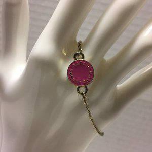 MARC JACOBS Goldtone/Pink Bracelet